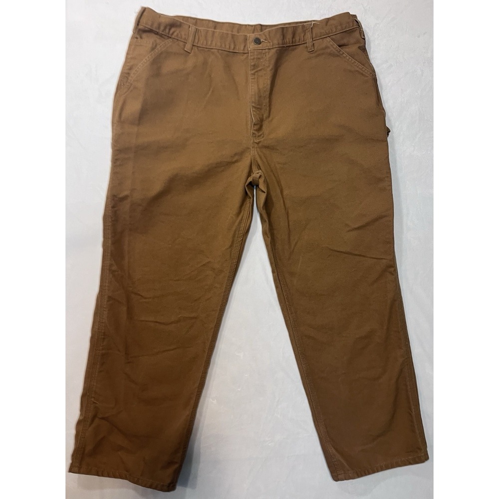 Carhartt Mens 42x30 Brown Original Fit Duck Work Jeans B11 BRN Carpenter Pant XL
